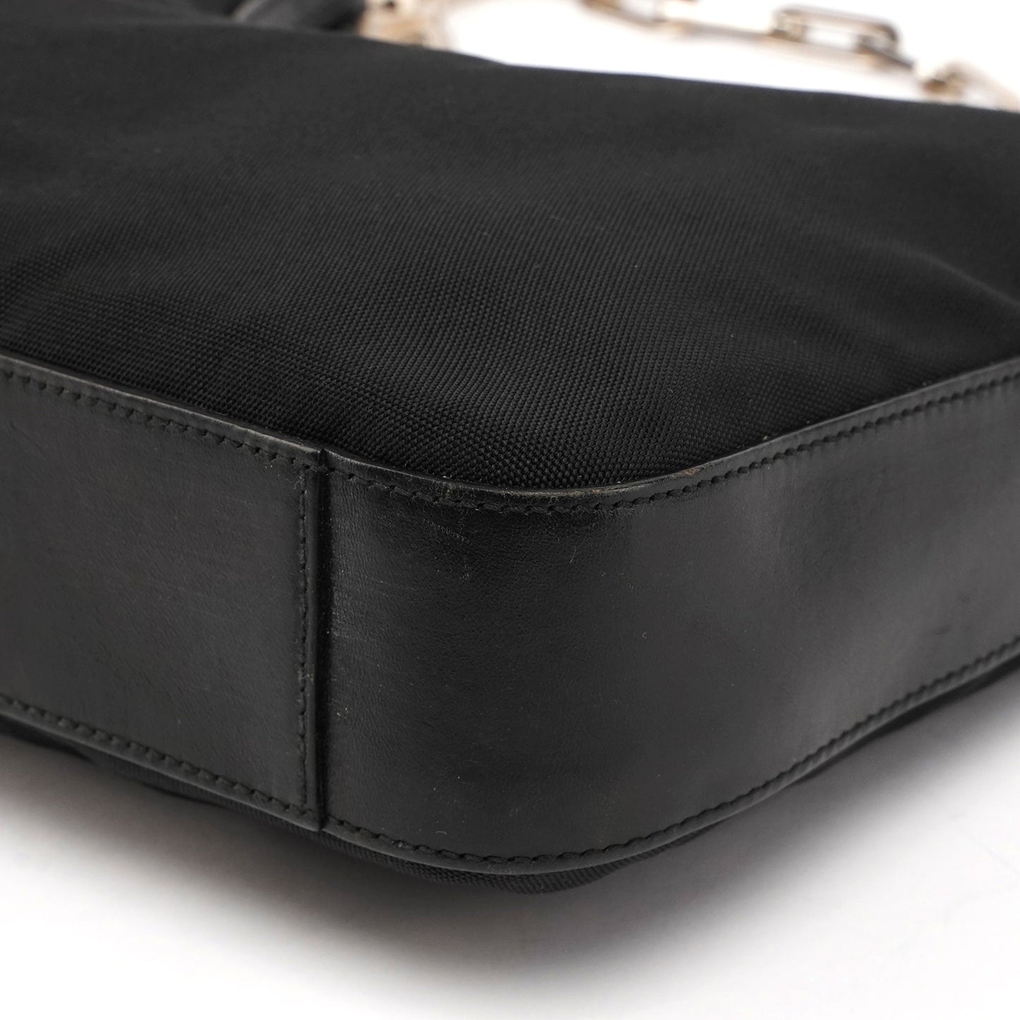 Black Canvas Chain Bag