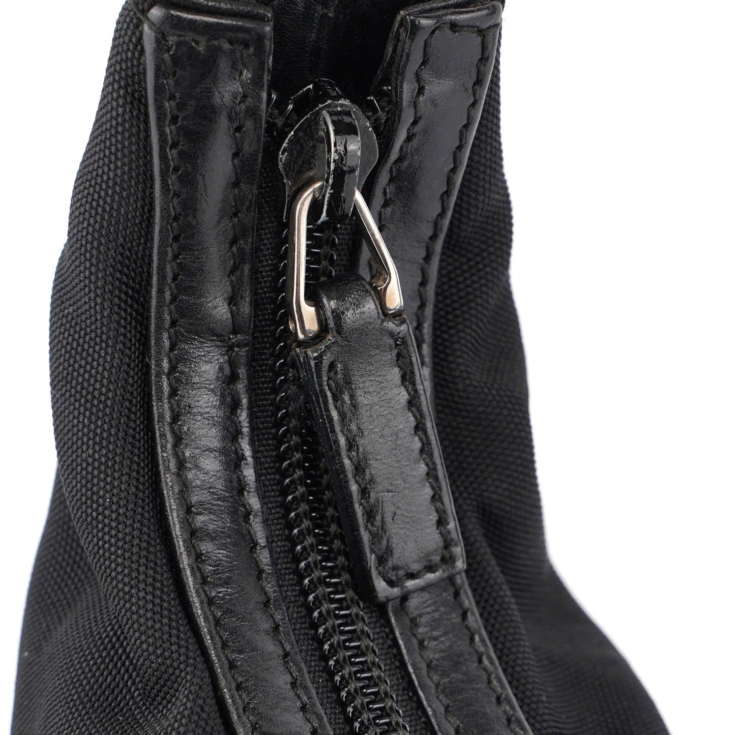 Black Canvas Chain Shoulder Bag
