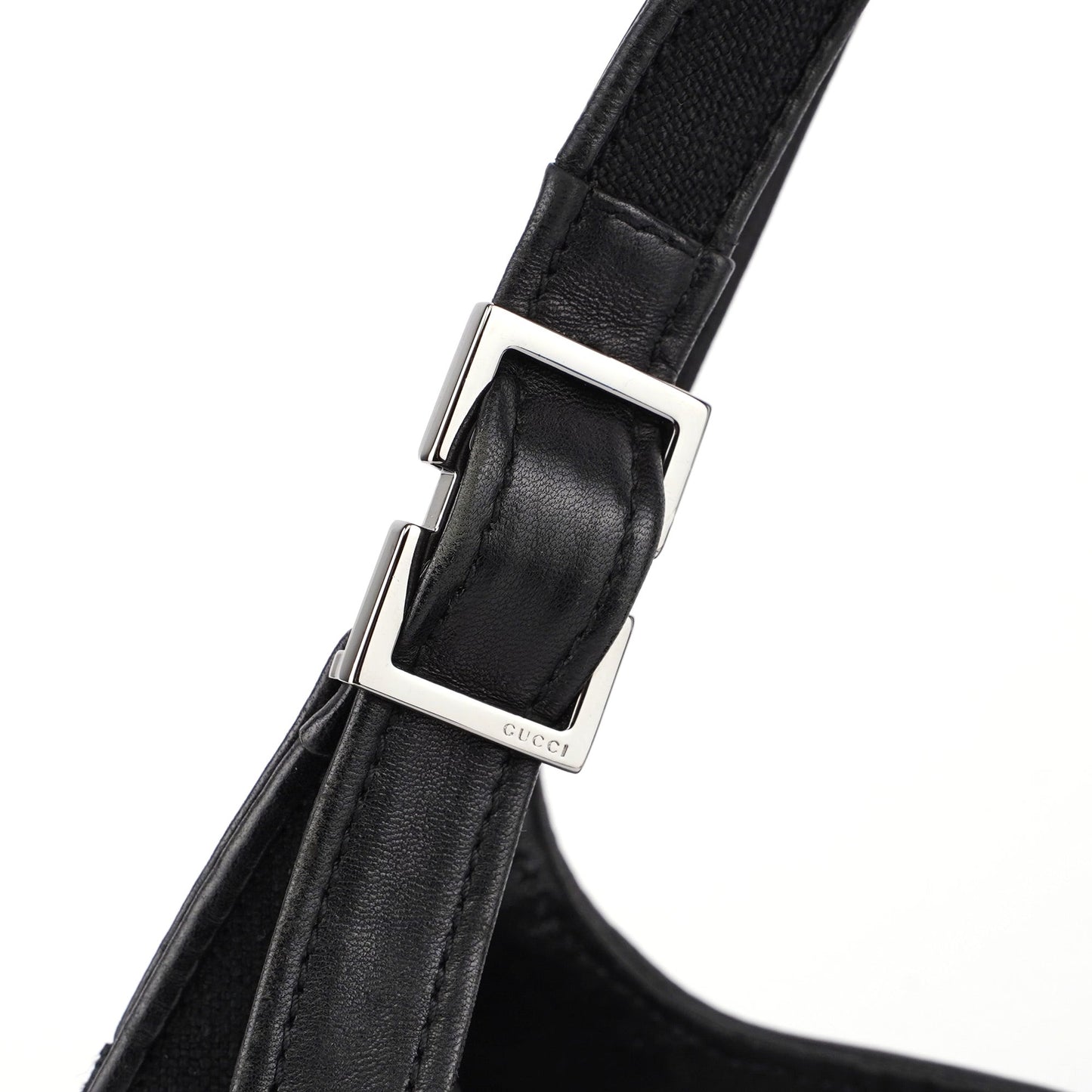 Black Canvas Dual Handle Shoulder Bag