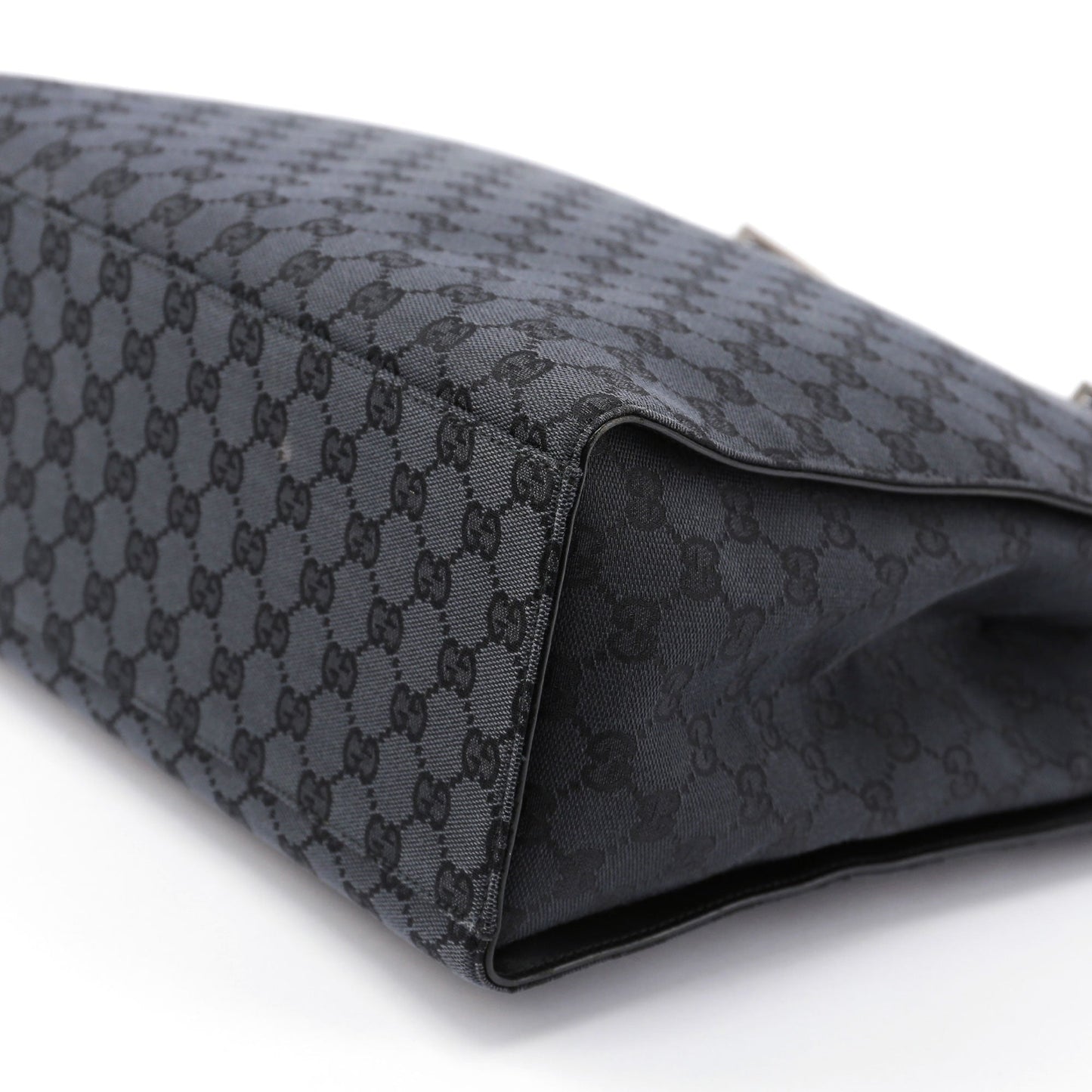 Black Canvas GG Bamboo Tote