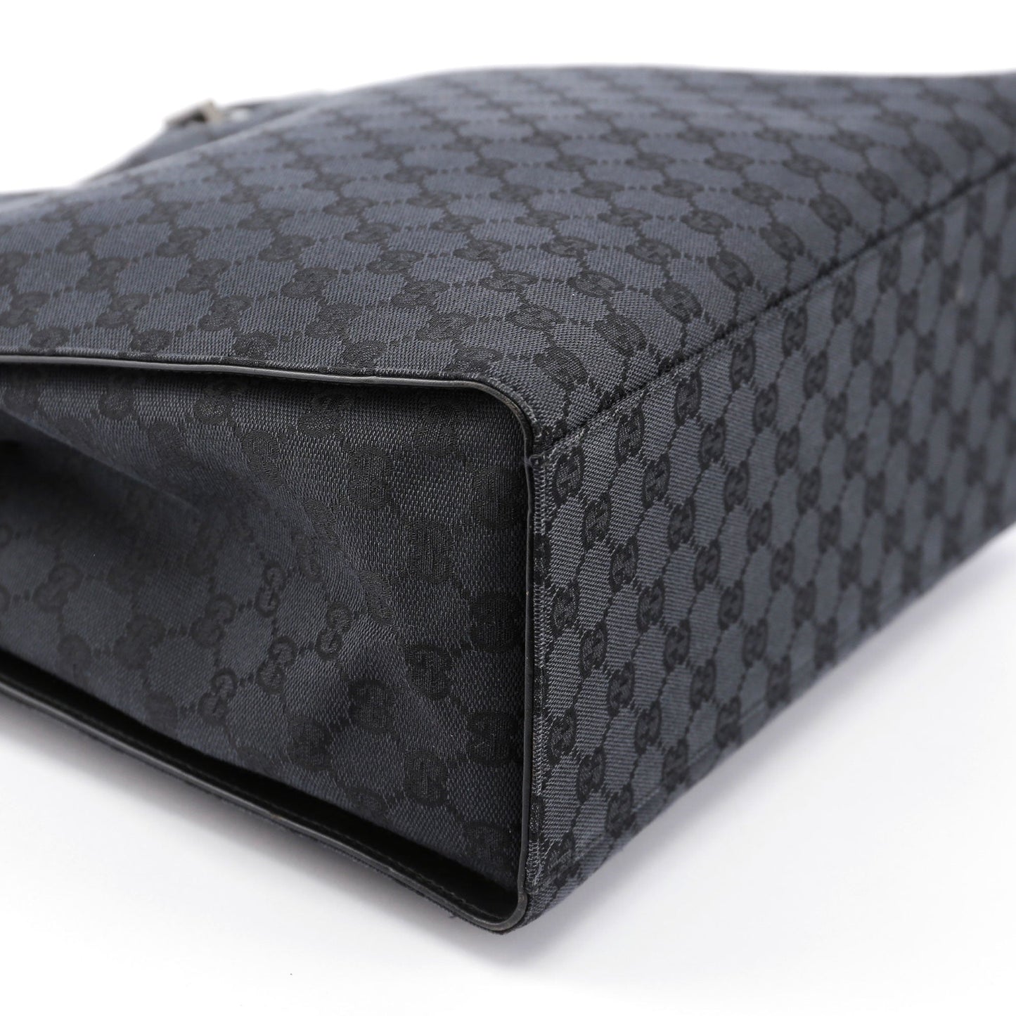 Black Canvas GG Bamboo Tote