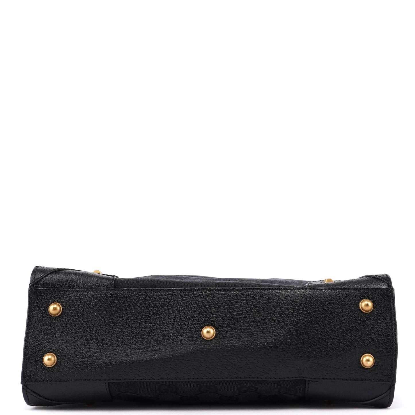 Black Canvas GG Leather Tote