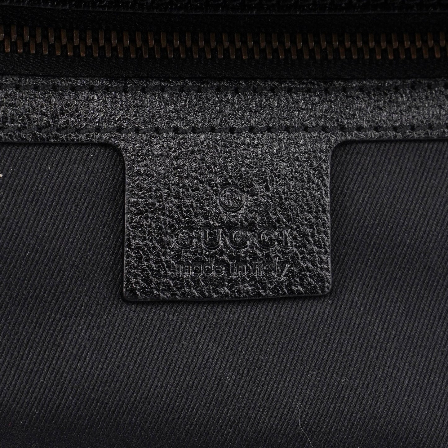 Black Canvas GG Leather Tote