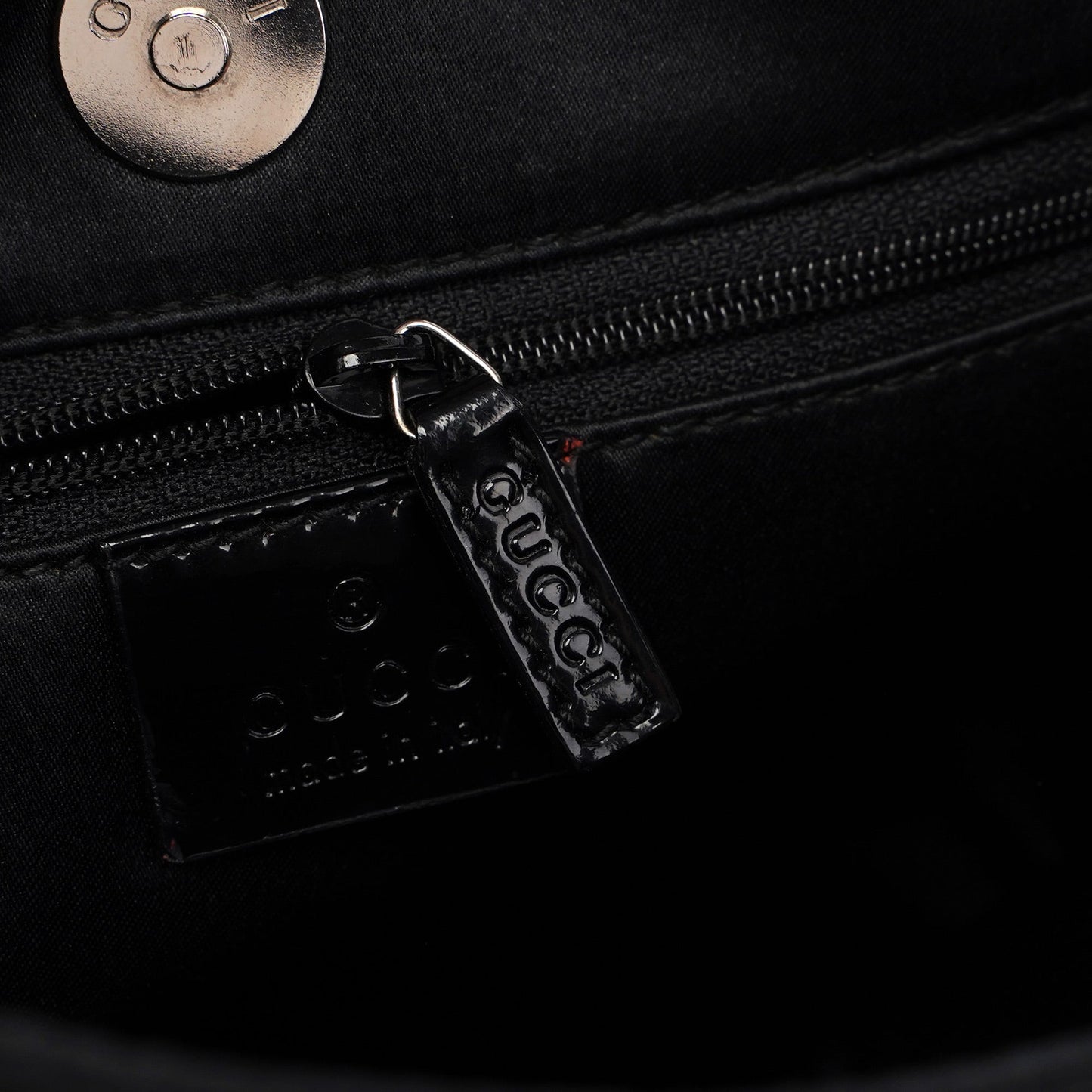 Black Canvas Hobo Shoulder Bag