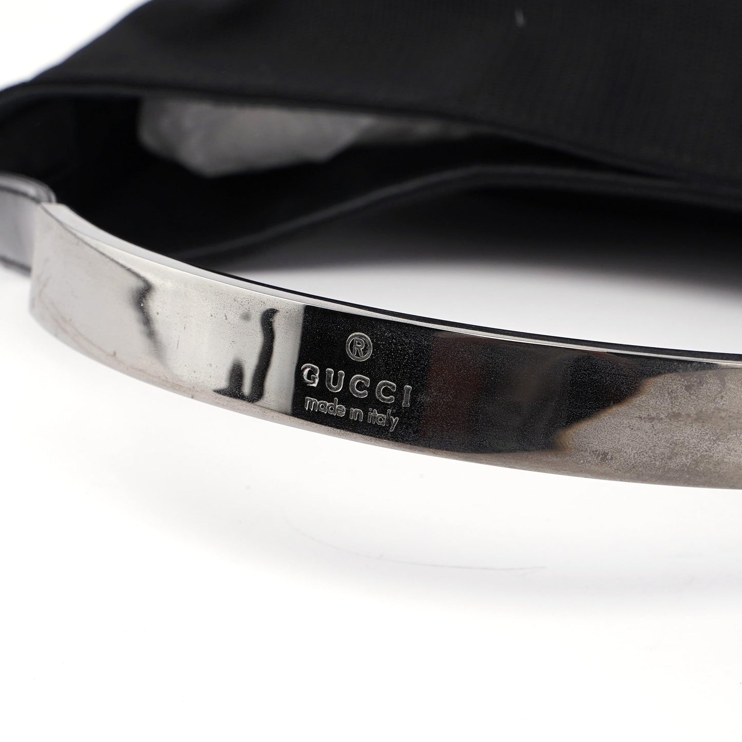 Black Canvas Hobo Shoulder Bag