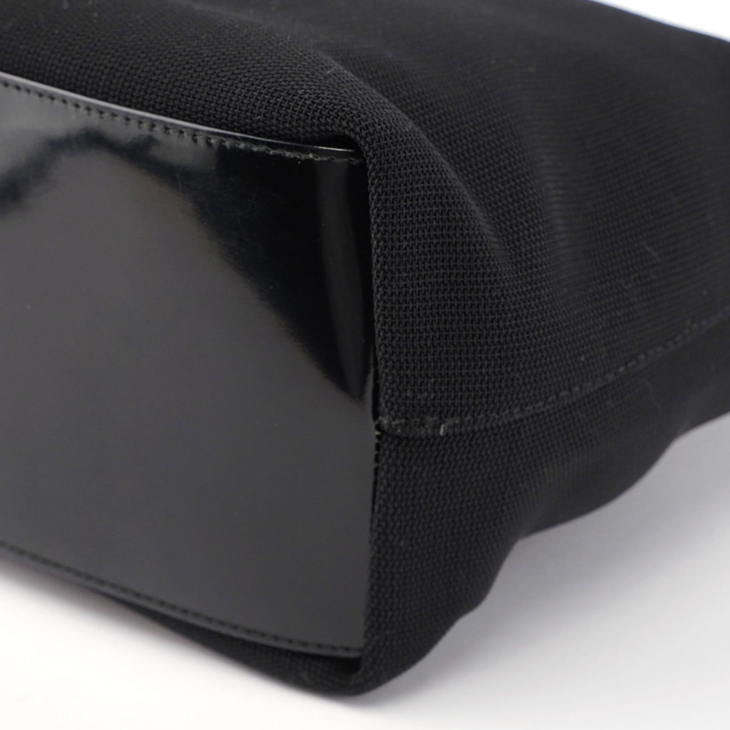 Black Canvas Hobo Shoulder Bag