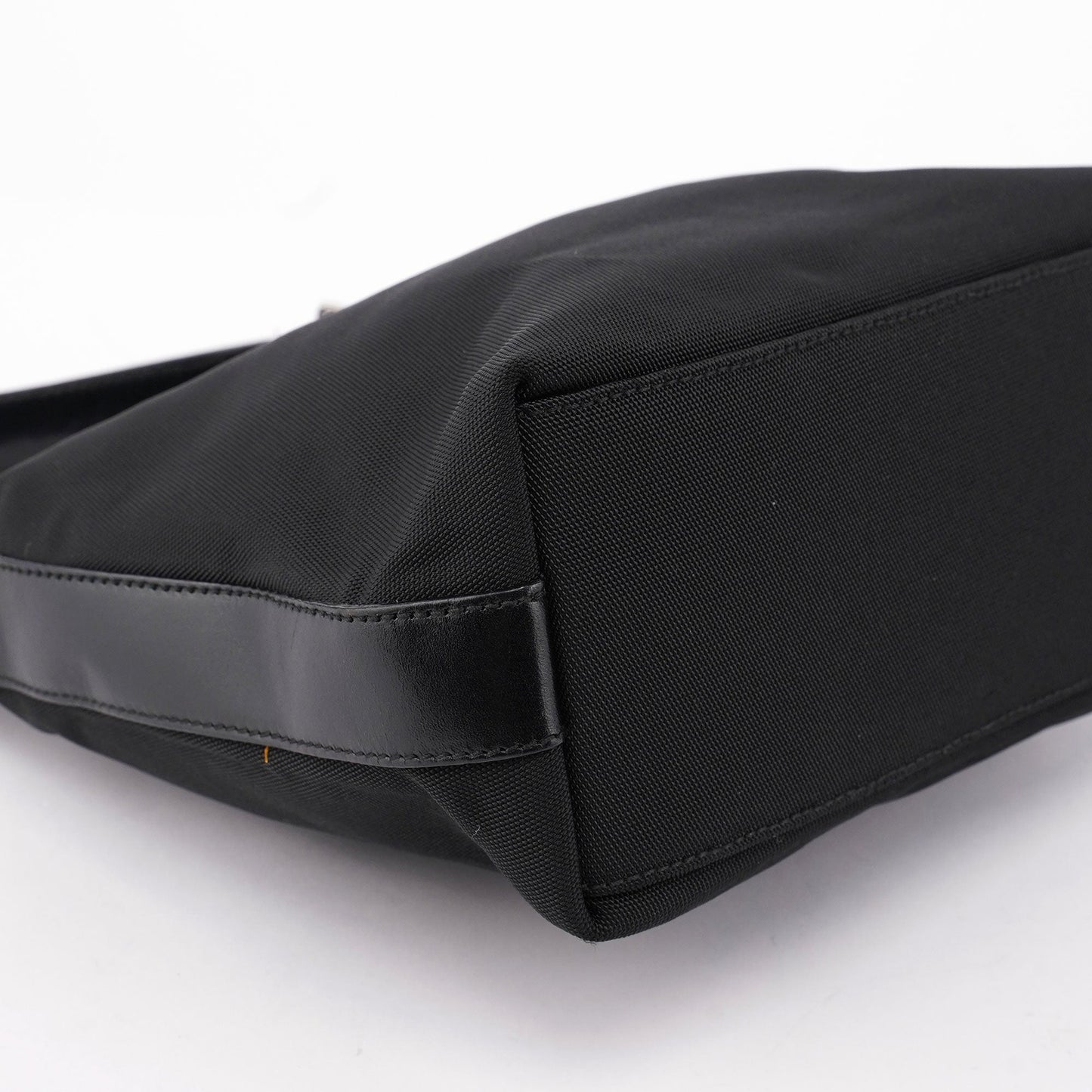 Black Canvas Hobo Shoulder Bag