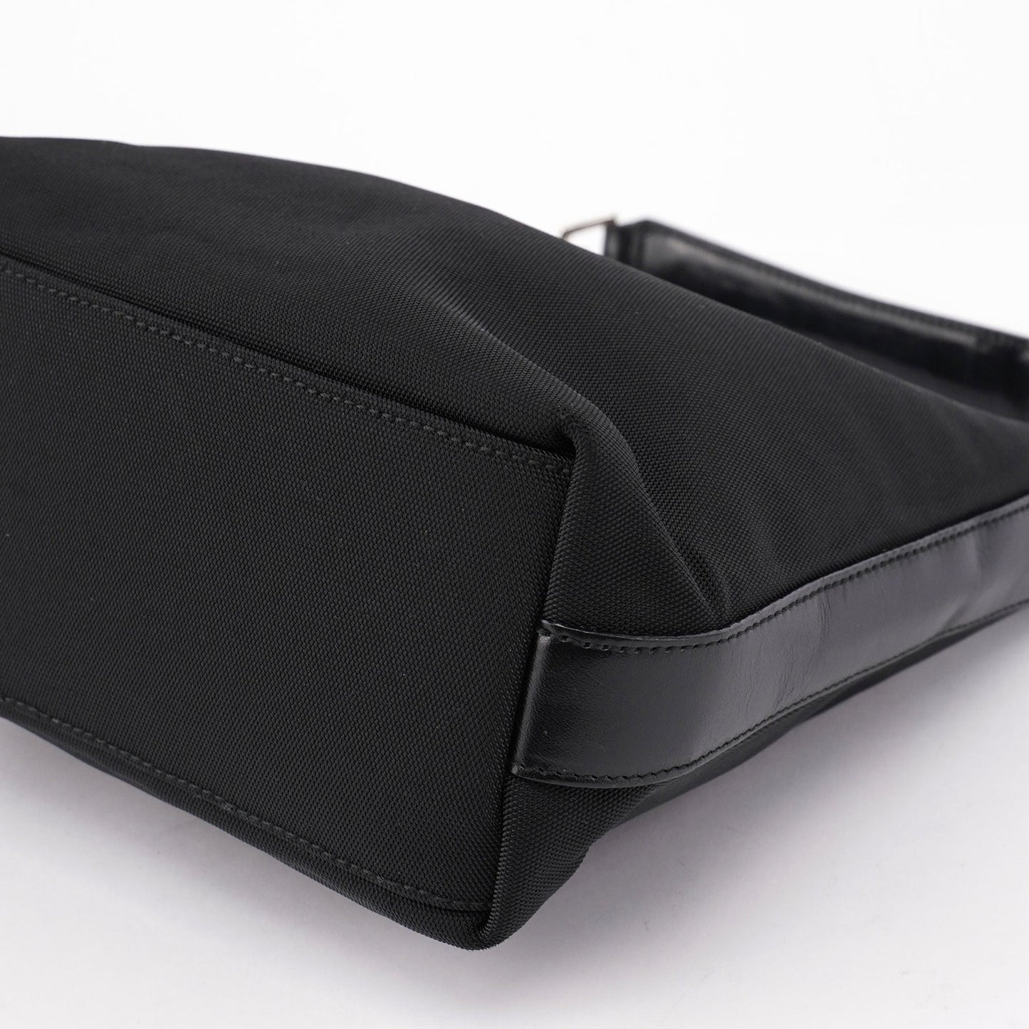 Black Canvas Hobo Shoulder Bag