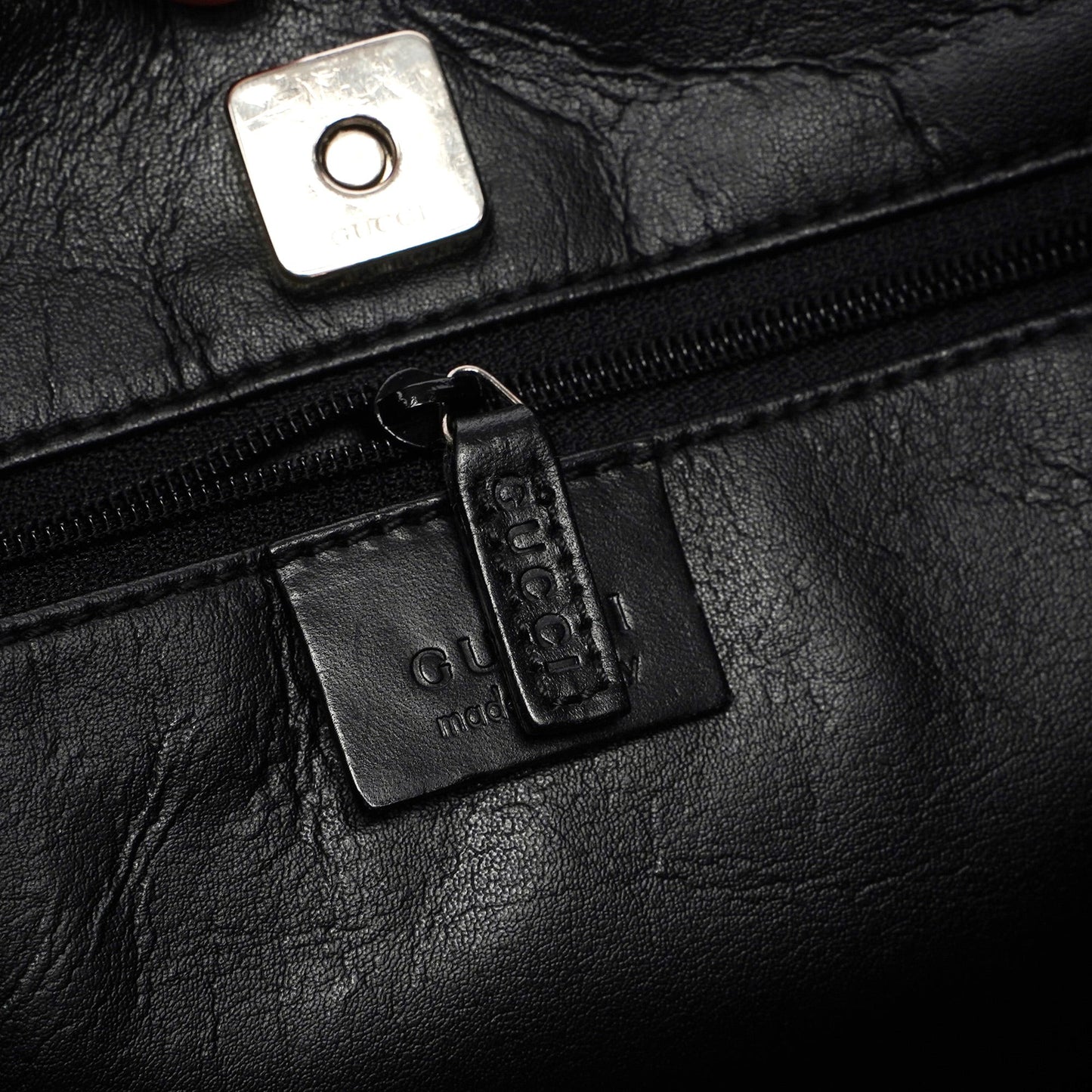 Black Canvas Hobo Shoulder Bag