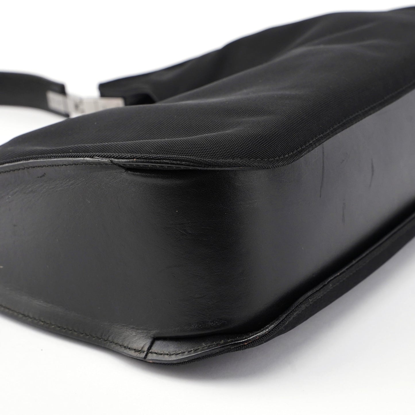 Black Canvas Hobo Shoulder Bag