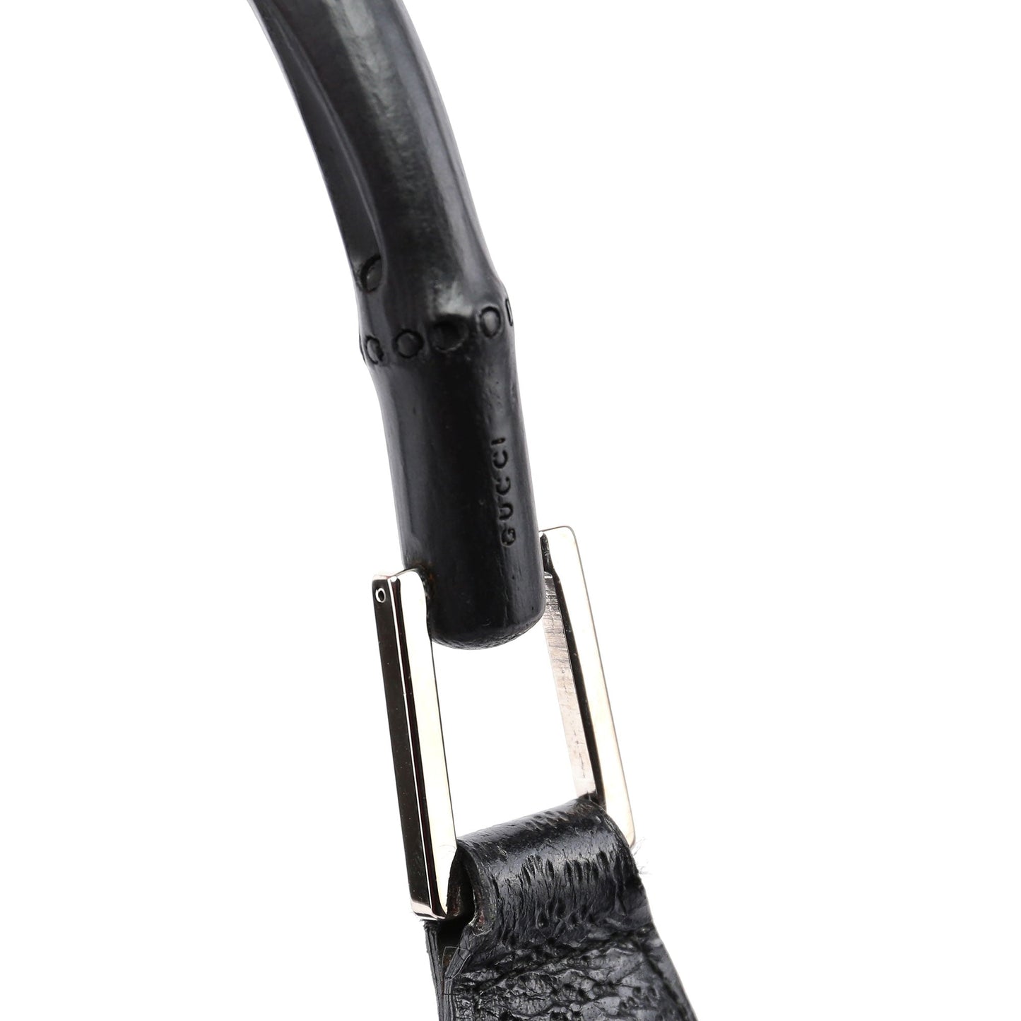 Black Canvas Jackie Bamboo Shoulder Bag