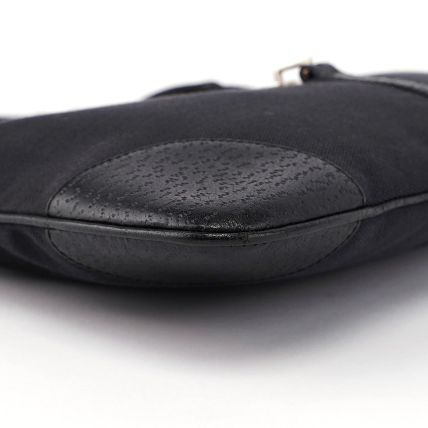 Black Canvas Jackie Bamboo Shoulder Bag