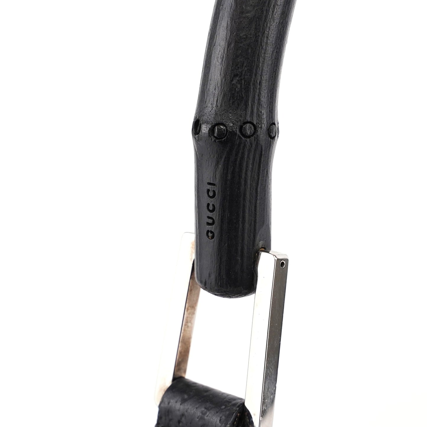 Black Canvas Jackie Bamboo Shoulder Bag