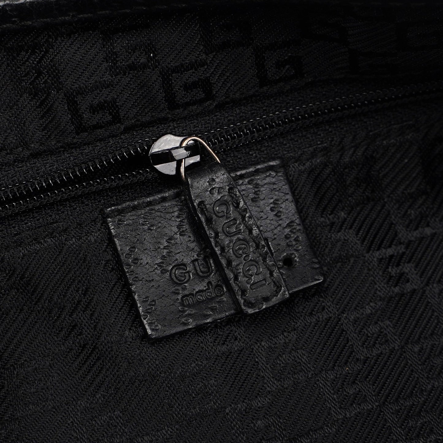 Black Canvas Jackie Bamboo Shoulder Bag