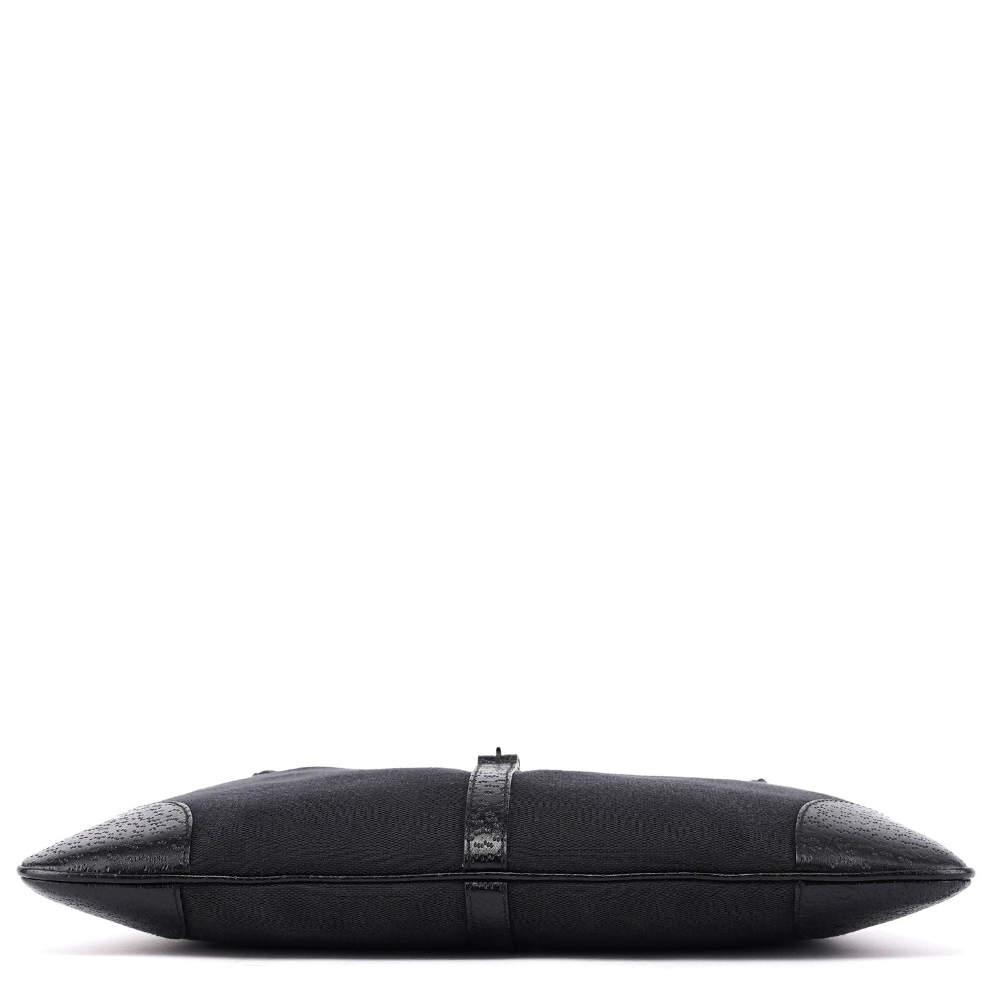 Black Canvas Jackie Bamboo Shoulder Bag