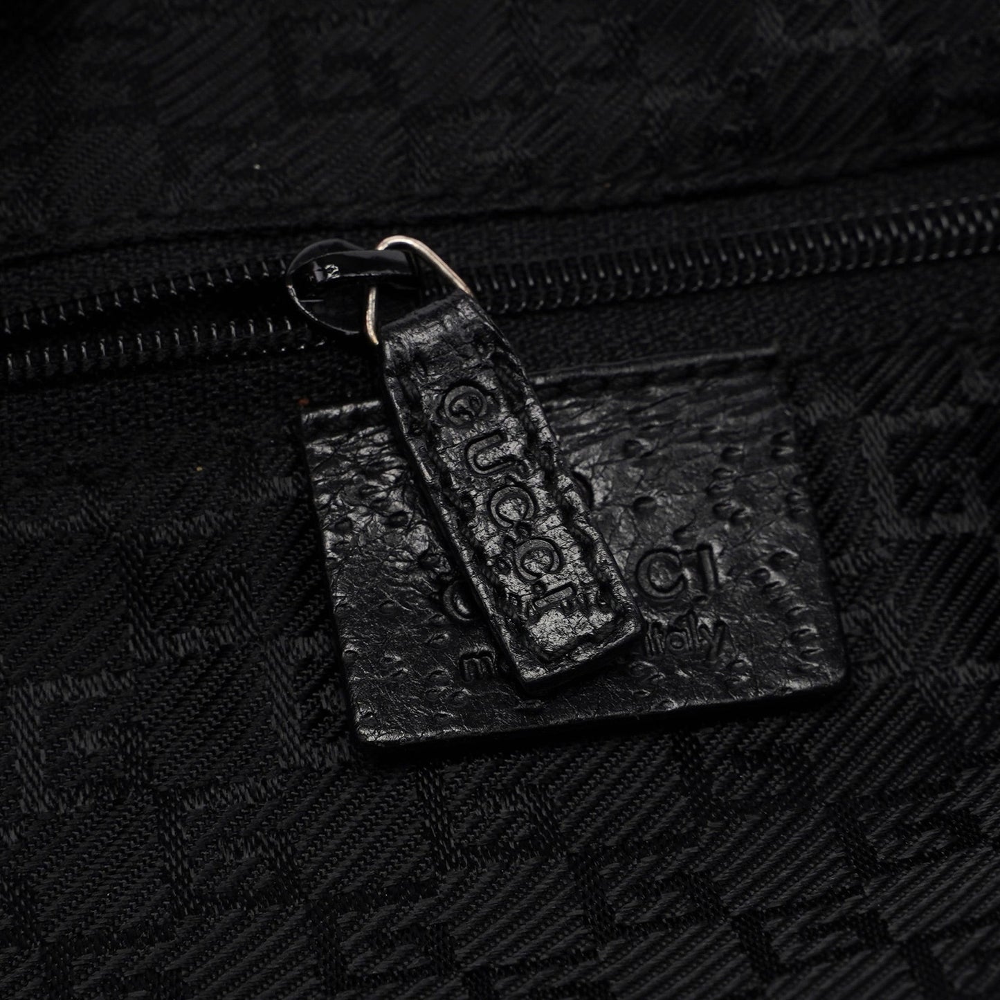 Black Canvas Jackie Bamboo Shoulder Bag