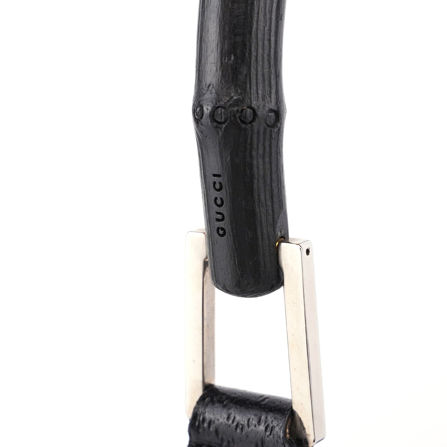 Black Canvas Jackie Bamboo Shoulder Bag