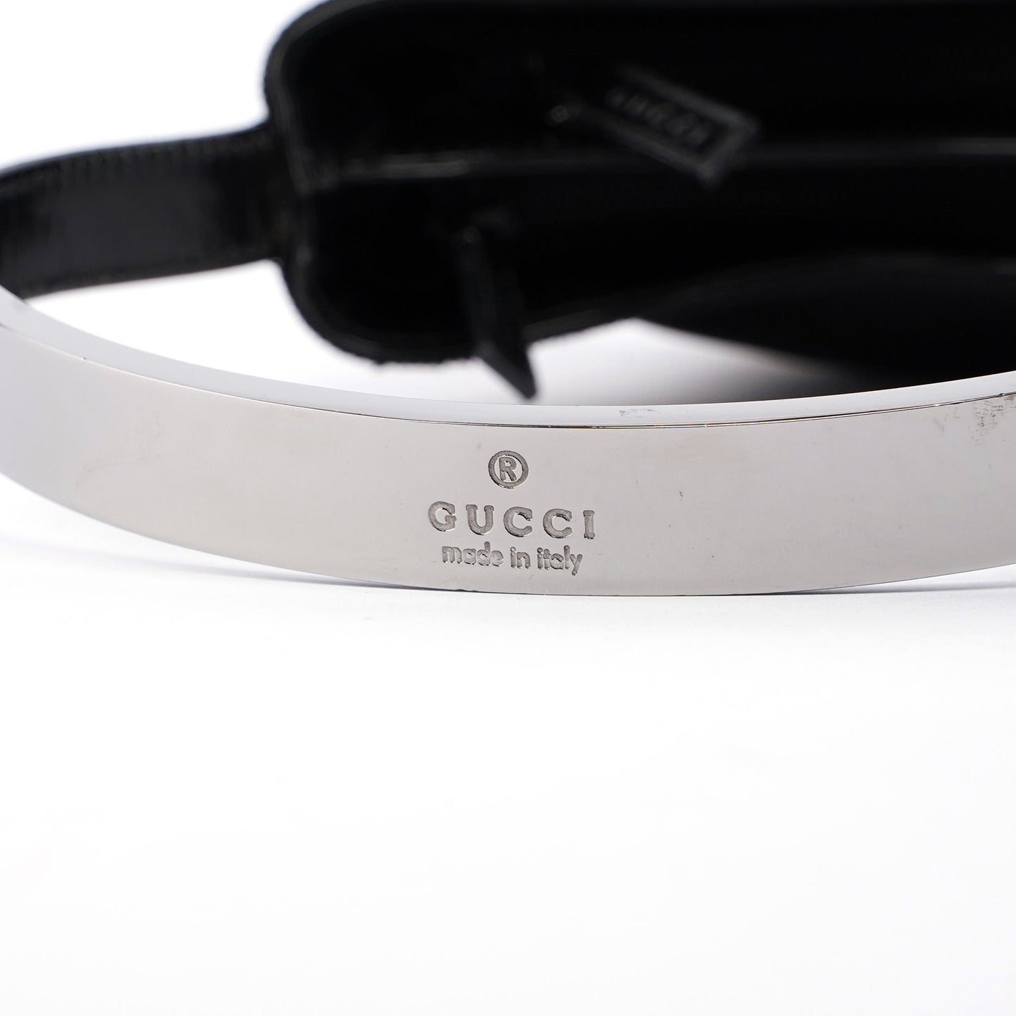 Black Canvas Silver Handle Shoulder Bag