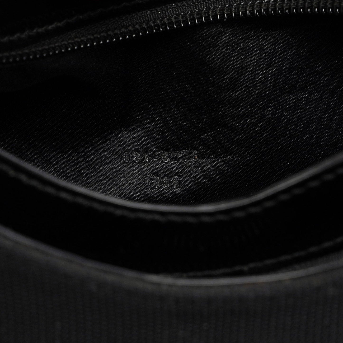 Black Canvas Silver Handle Shoulder Bag