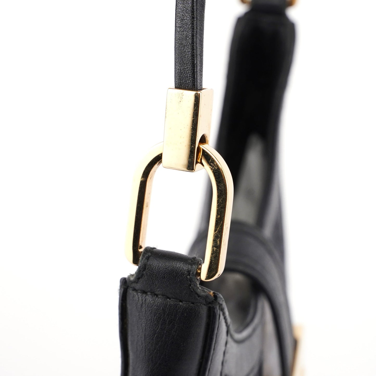 Black Canvas Square G Shoulder Bag