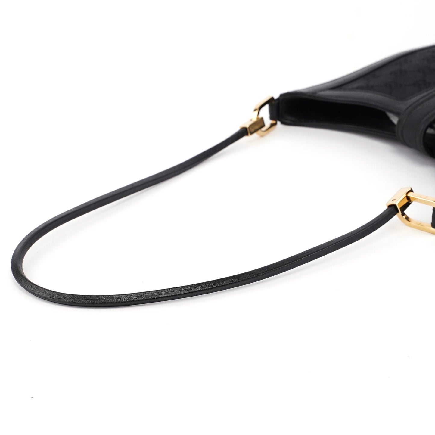 Black Canvas Square G Shoulder Bag