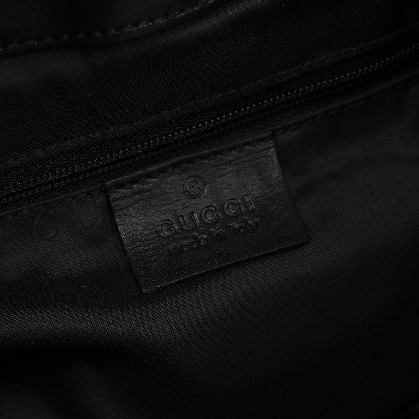 Black Canvas Square G Shoulder Bag