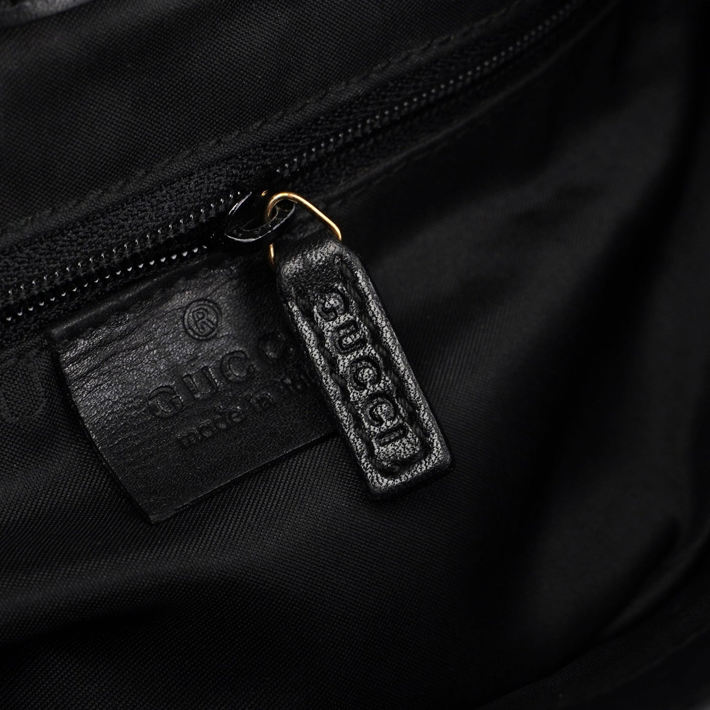 Black Canvas Square G Shoulder Bag