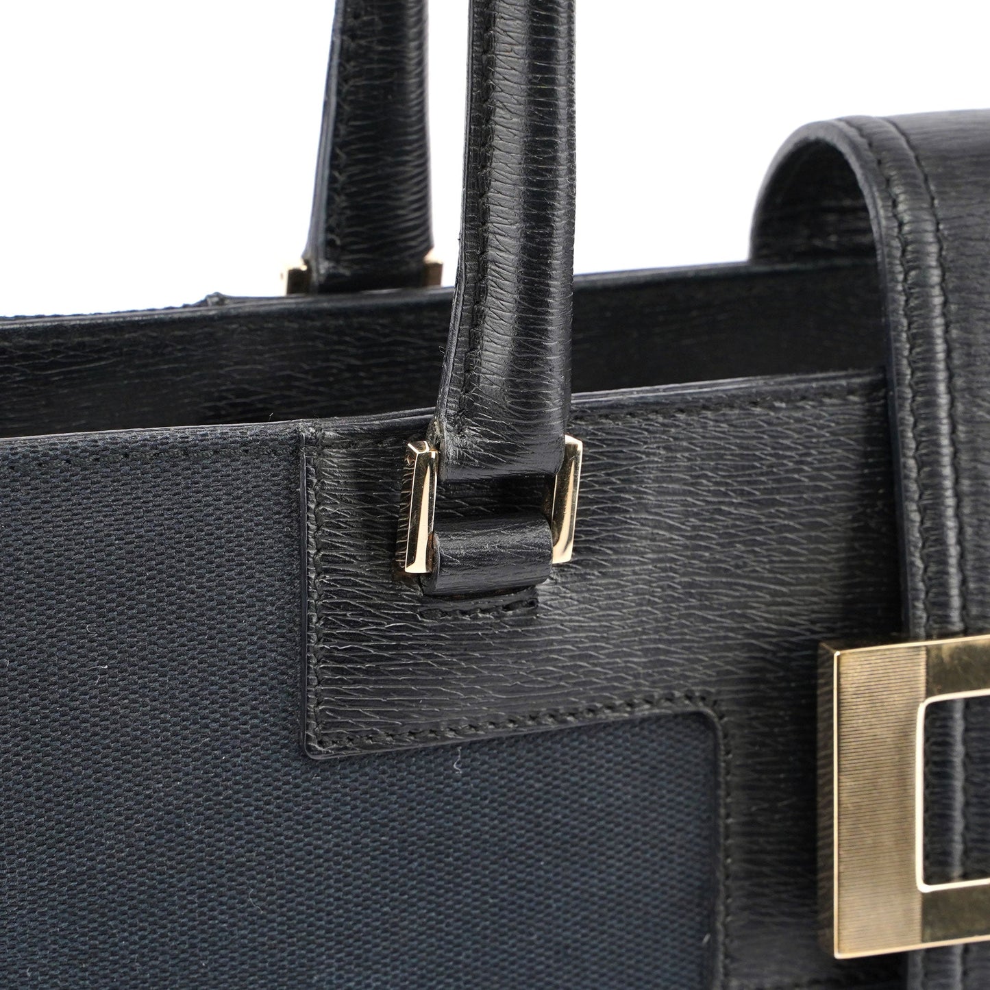 Black Canvas Square G Tote