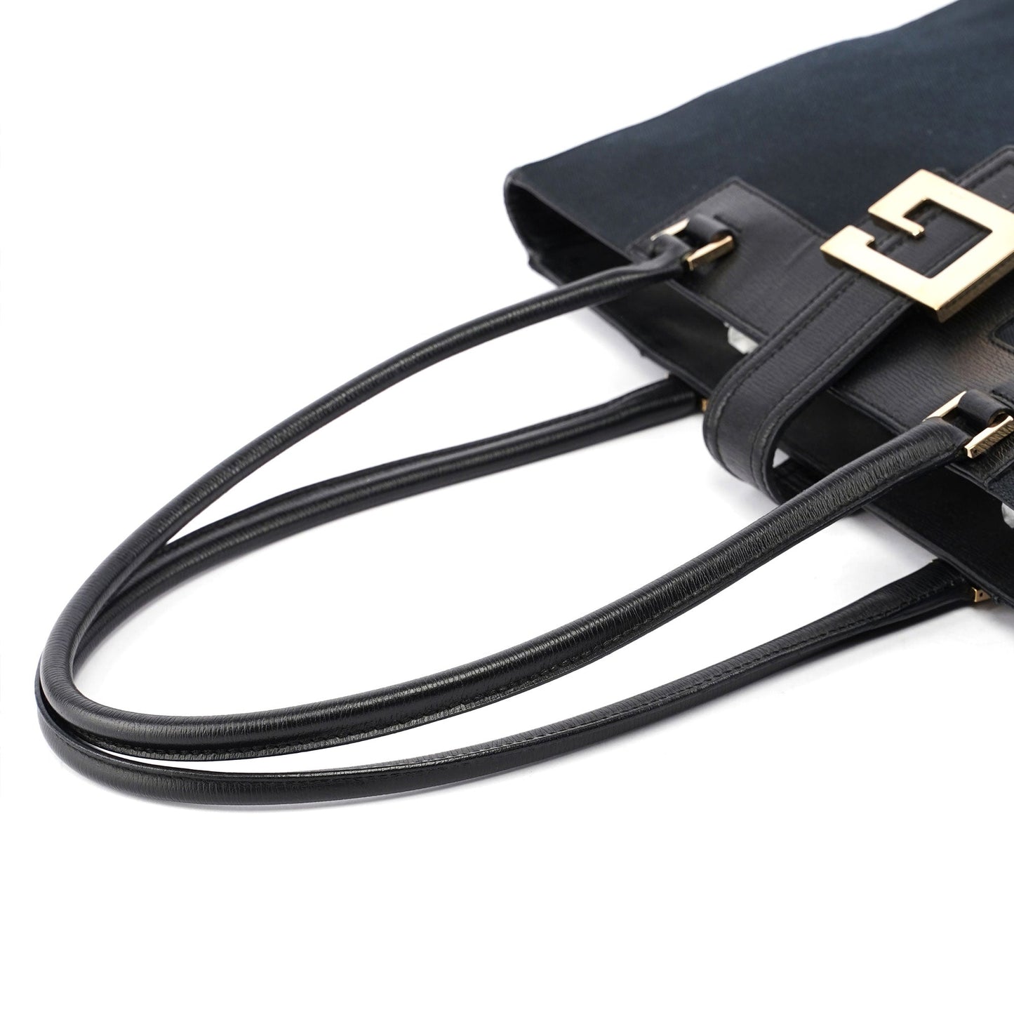 Black Canvas Square G Tote