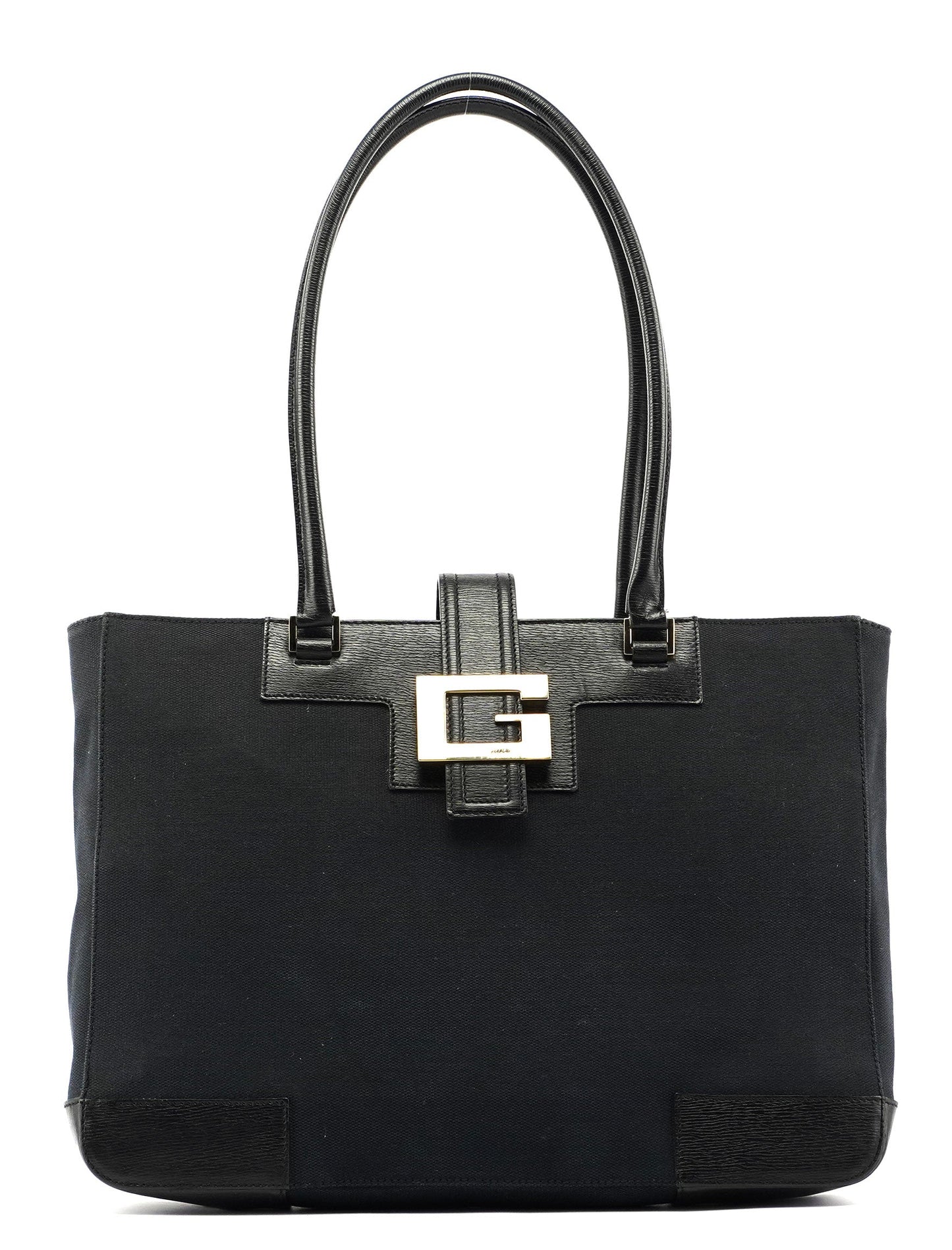 Black Canvas Square G Tote