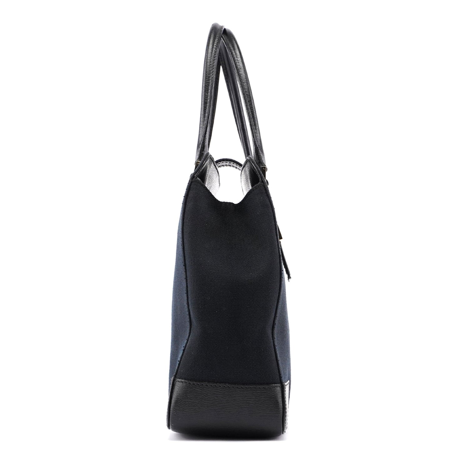Black Canvas Square G Tote Bag