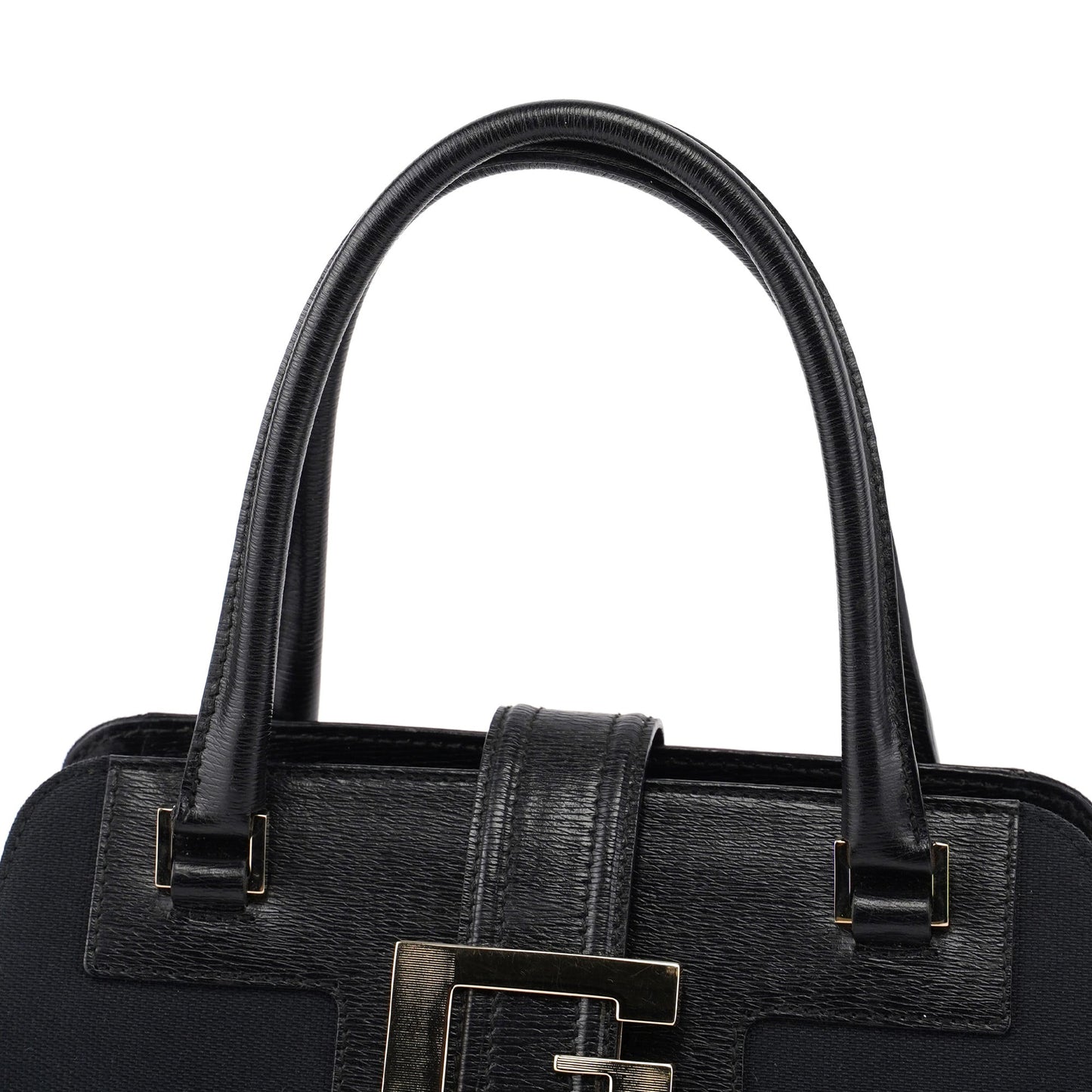 Black Canvas Square G Tote Bag