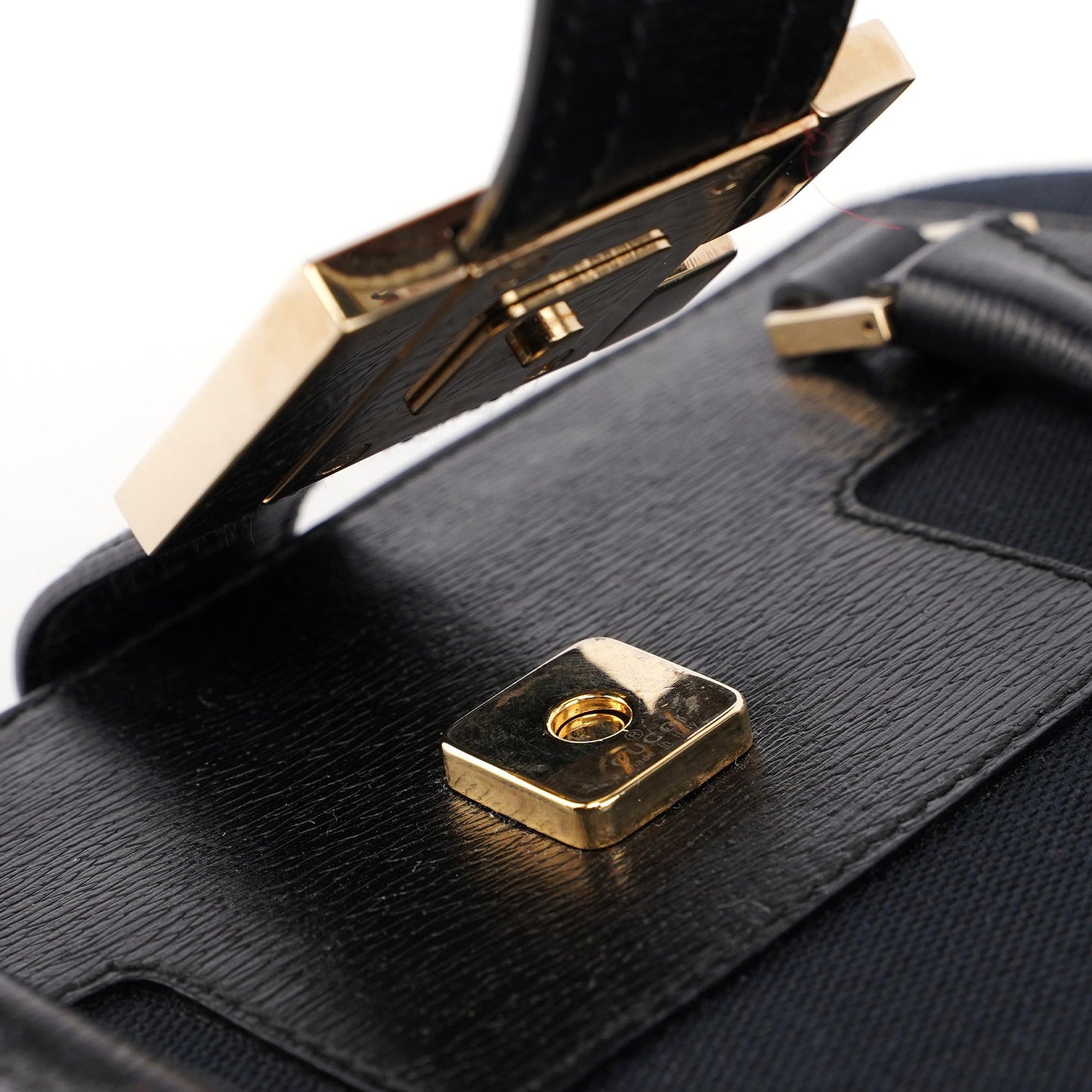 Black Canvas Square G Tote Bag