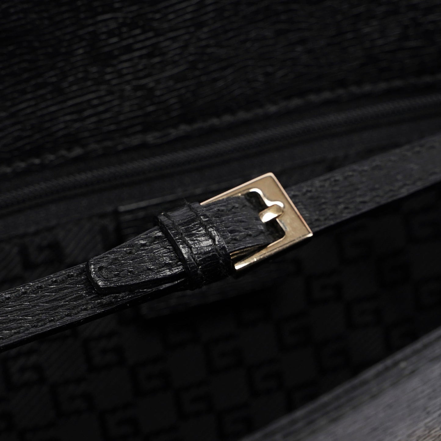 Black Canvas Square G Tote Bag