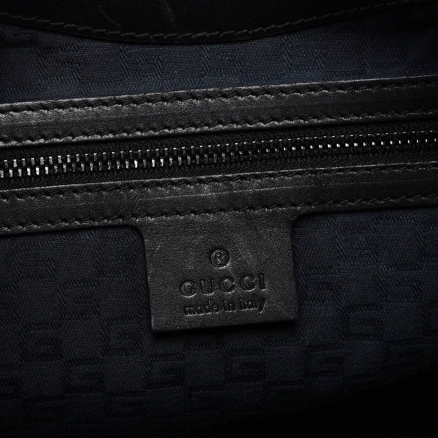 Black Canvas Wood Handle Shoulder Bag