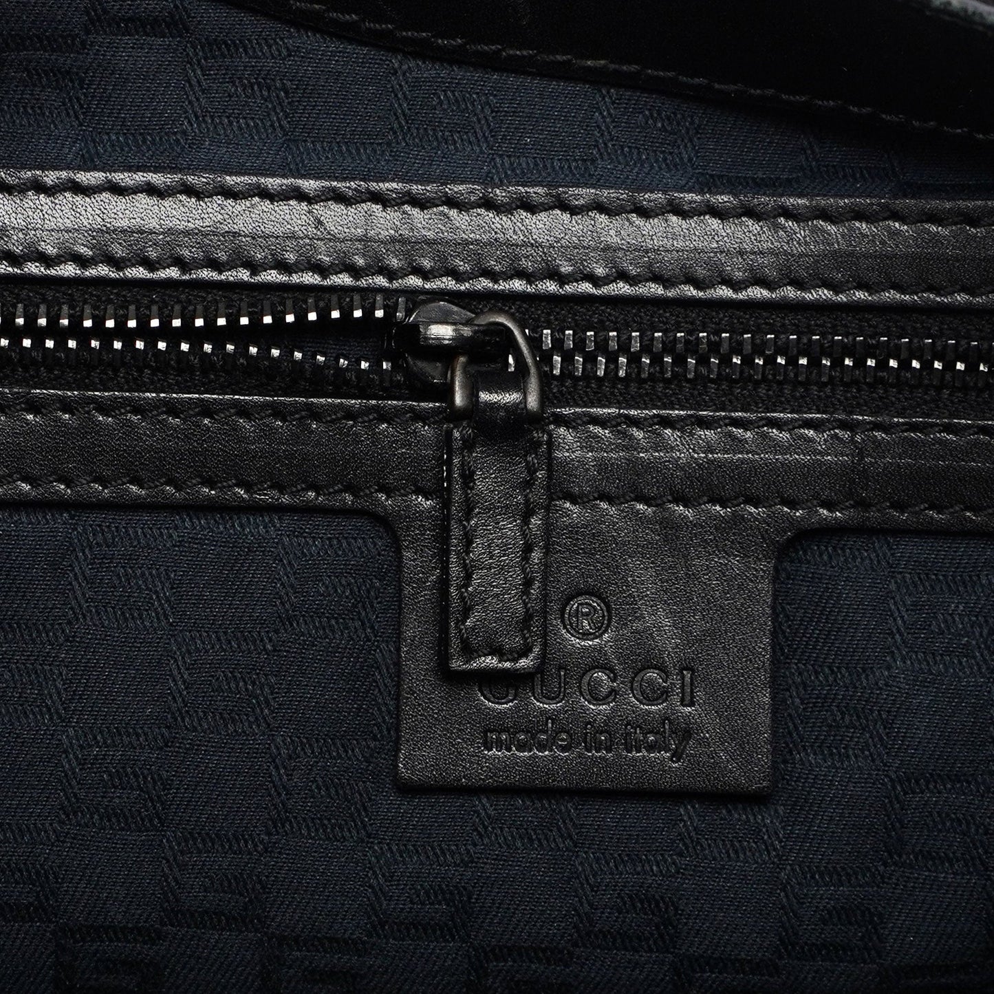 Black Canvas Wood Handle Shoulder Bag