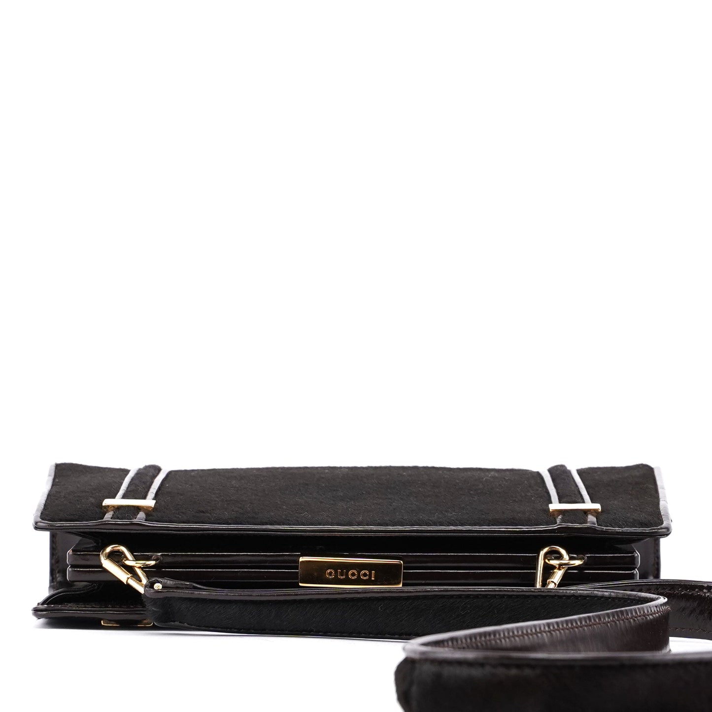 Black Fur Mini Clutch Shoulder Bag