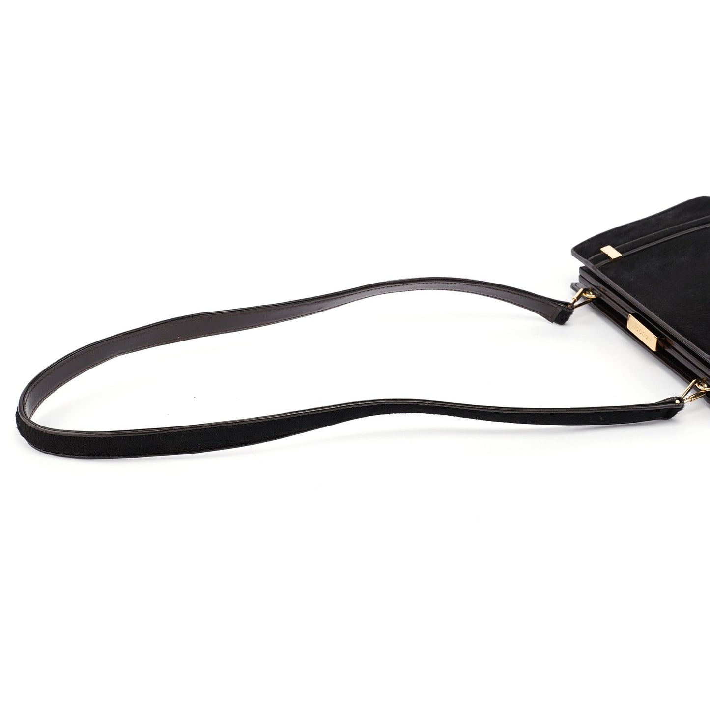 Black Fur Mini Clutch Shoulder Bag