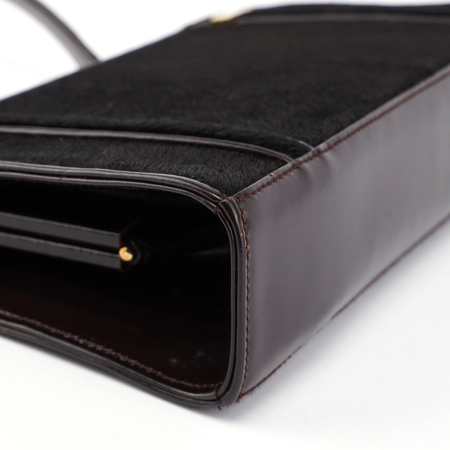 Black Fur Mini Clutch Shoulder Bag