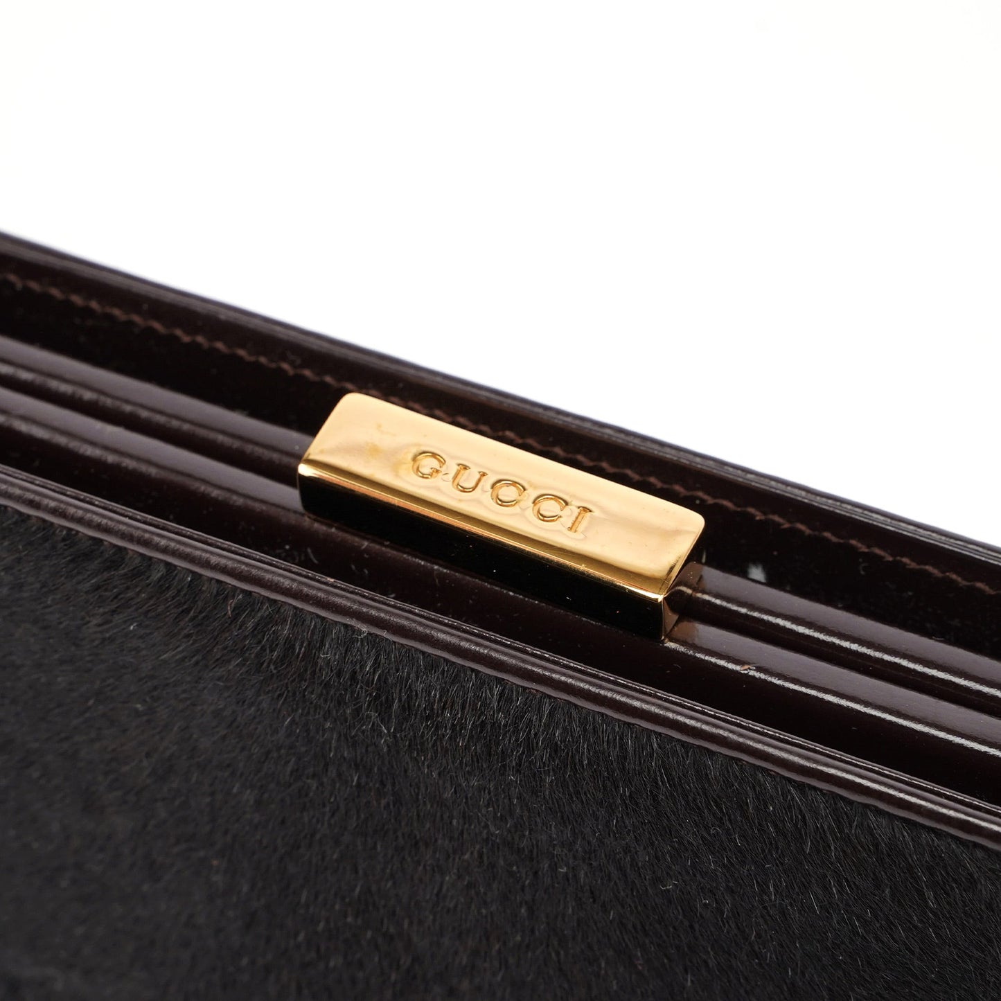 Black Fur Mini Clutch Shoulder Bag