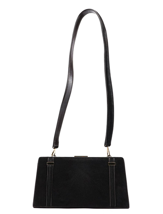 Black Fur Mini Clutch Shoulder Bag