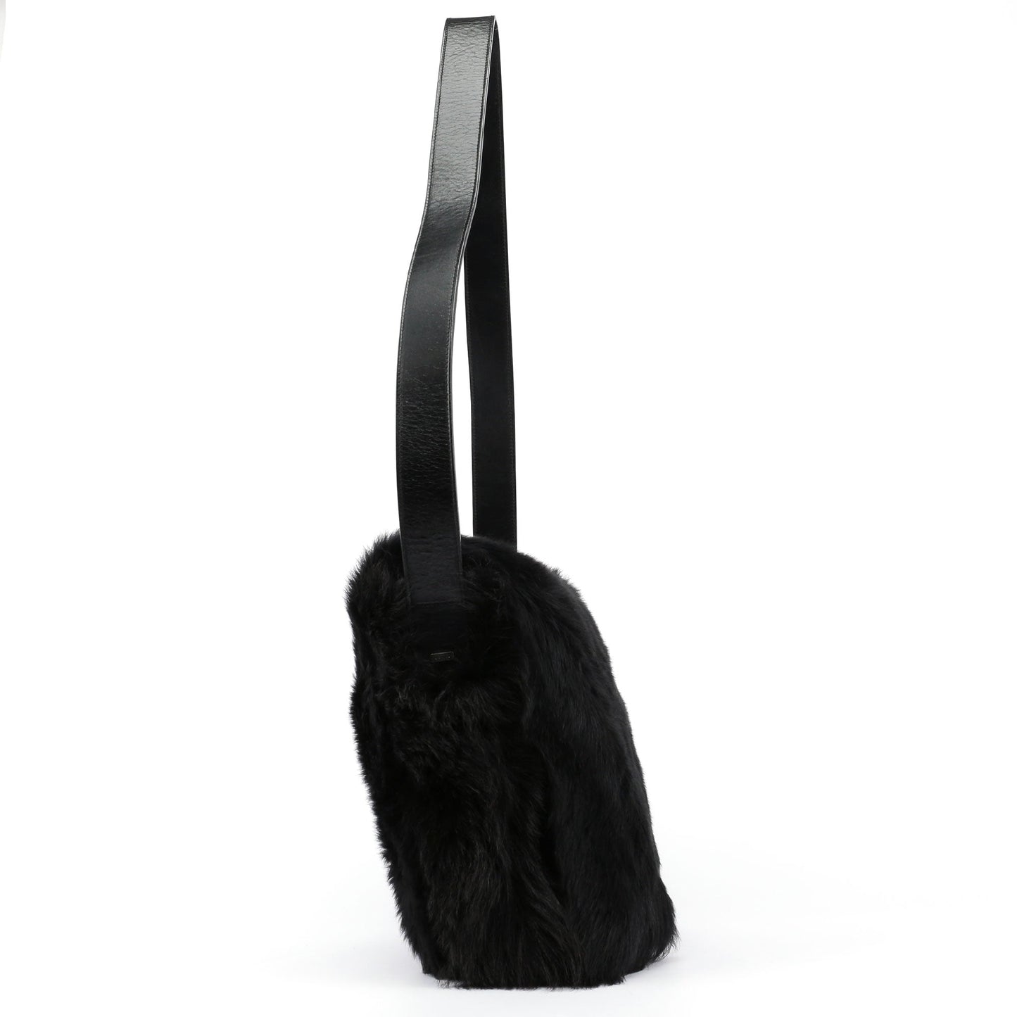 Black Fur Shoulder Bag