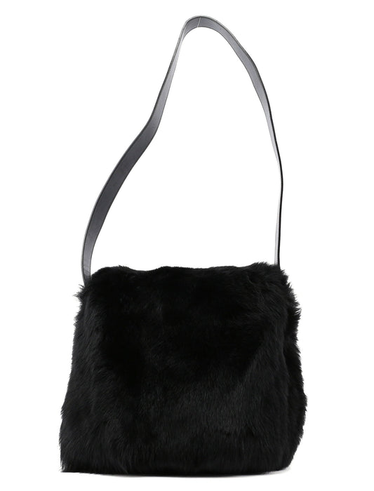 Black Fur Shoulder Bag