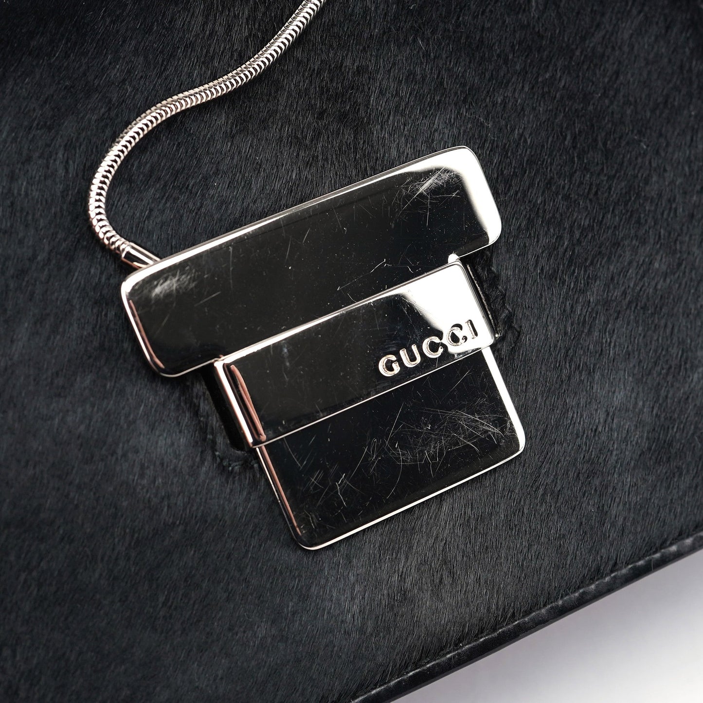 Black Fur Shoulder Bag