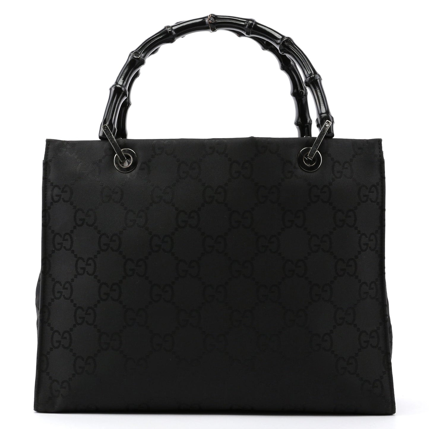Black GG Bamboo 2-Way Tote