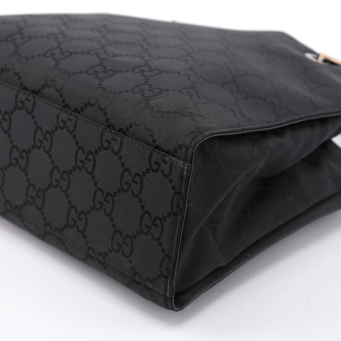 Black GG Bamboo 2-Way Tote