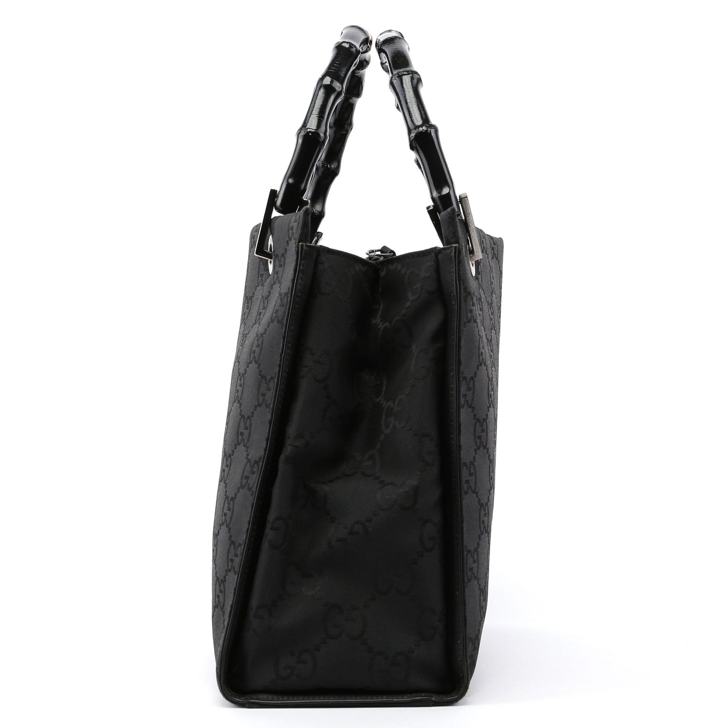 Black GG Bamboo 2-Way Tote