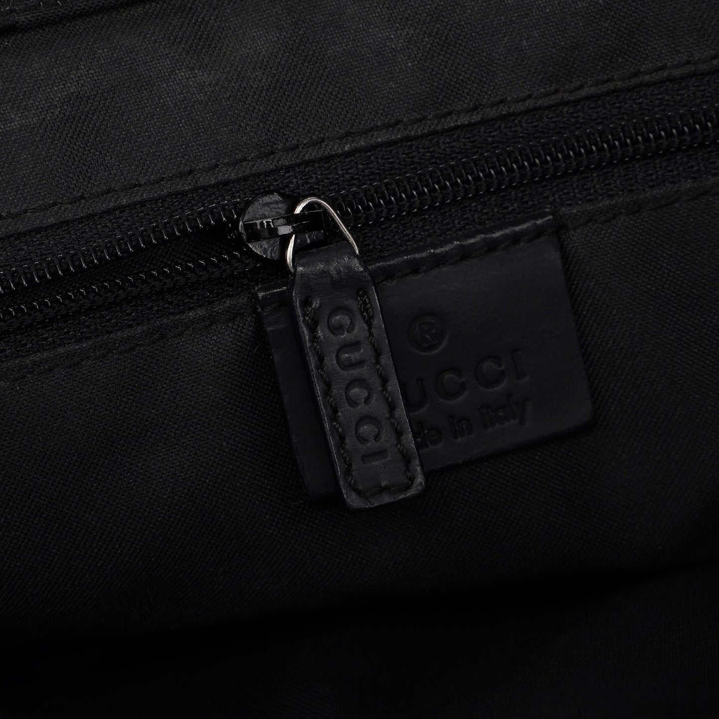 Black GG Bamboo 2-Way Tote