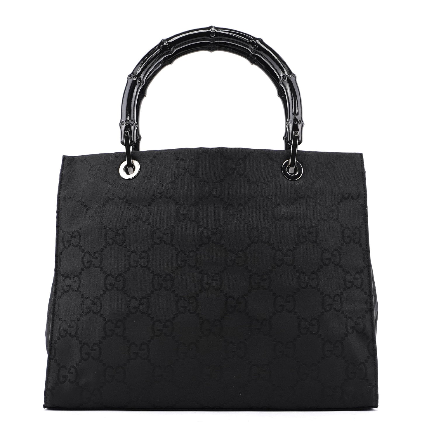 Black GG Bamboo 2-Way Tote