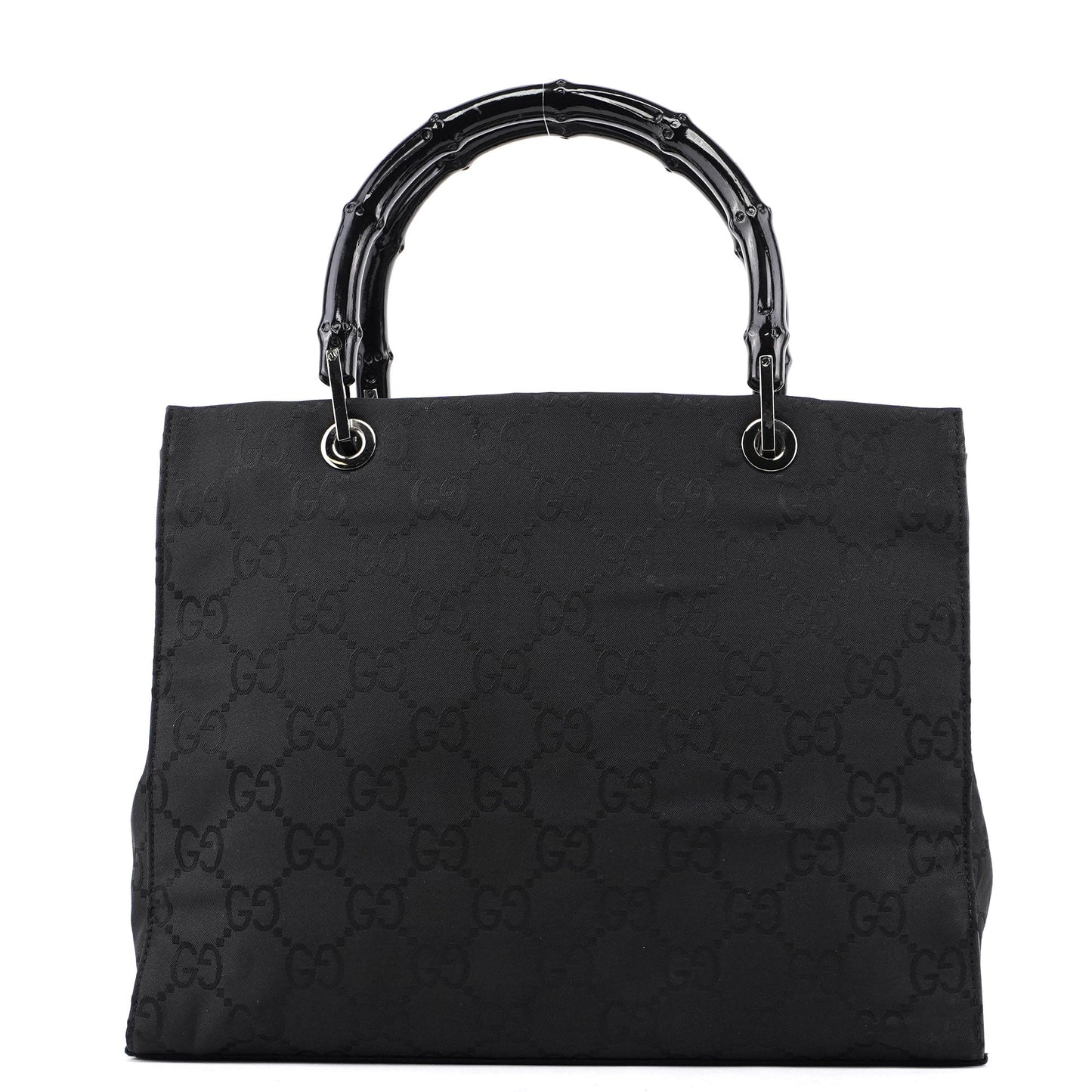 Black GG Bamboo 2-Way Tote